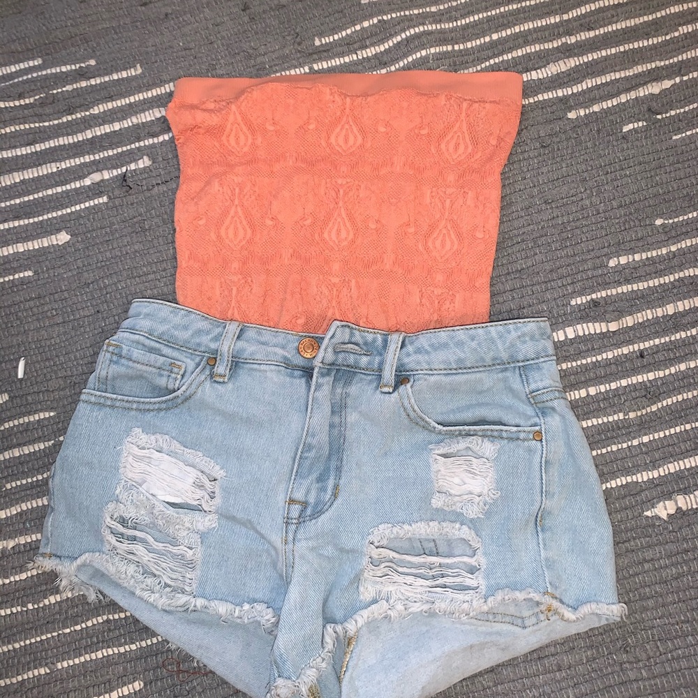 Orange body suit